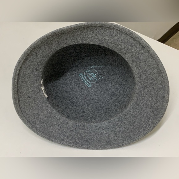 Women’s Vtg Geo. W. Bollman Doeskin 100% Wool Felt Blue Ribbon Hat - Picture 8 of 16